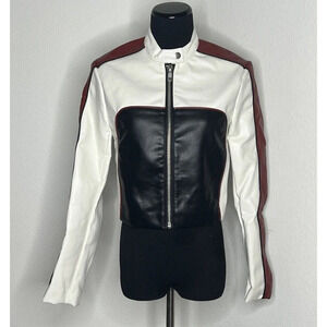 Garage Black and White Bomber Jacket NWT